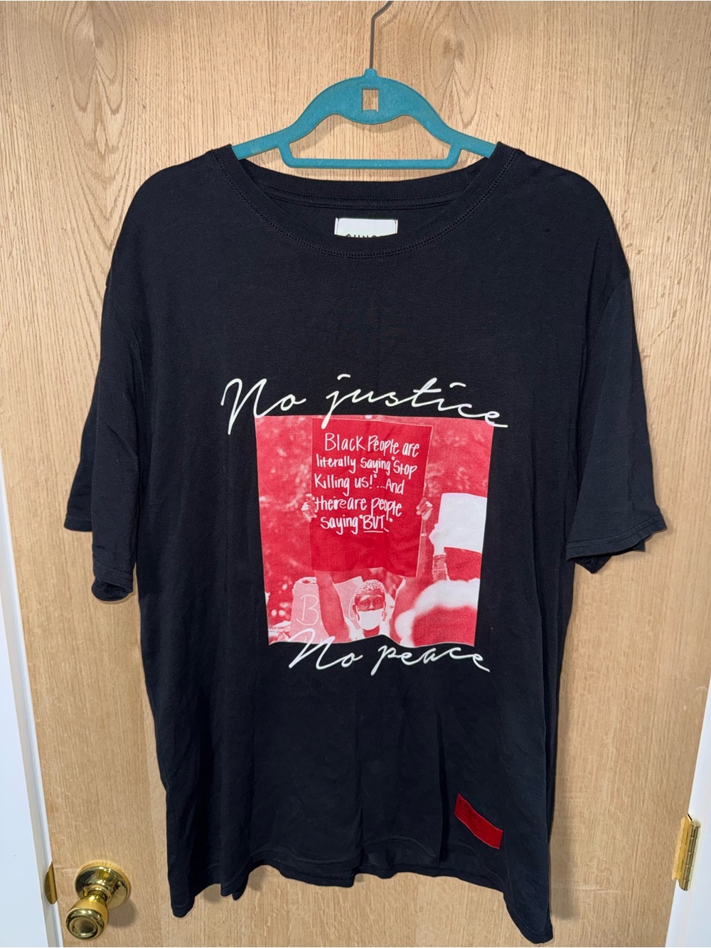 CHNGE Black Graphic Tee with Red Accent